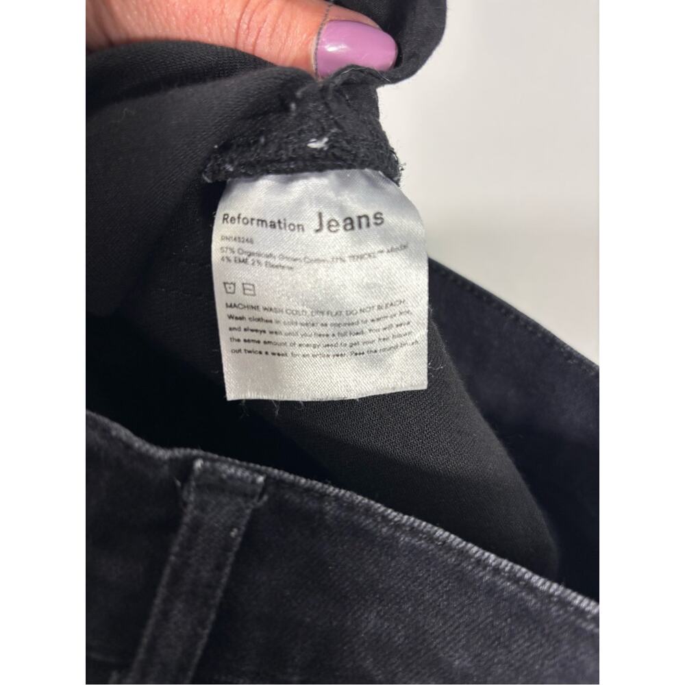 Reformation Piper High Rise Skinny Jeans Black Wash Size 25 1186 - Picture 9 of 9
